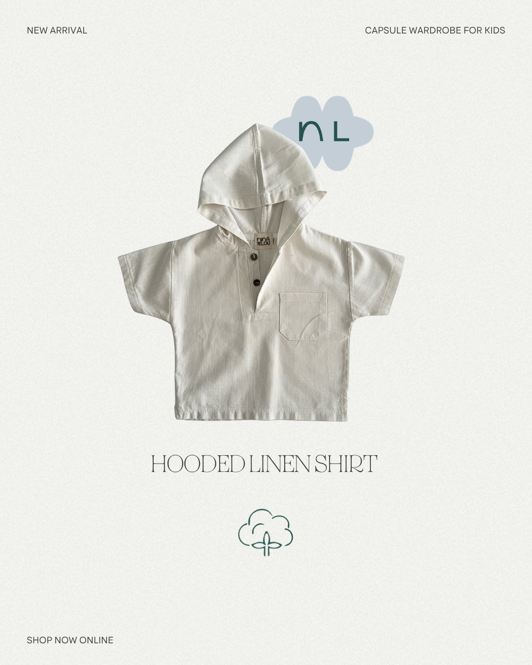 Linen Hooded Shirt