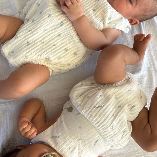 Lavender Muslin Romper