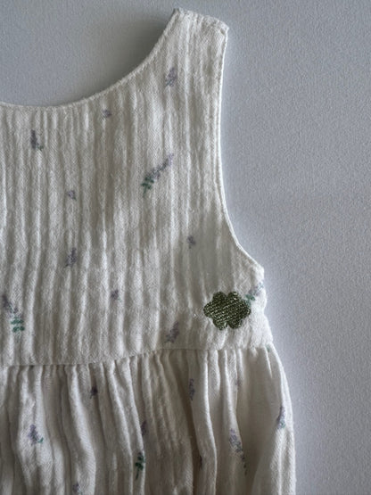 Lavender Muslin Romper