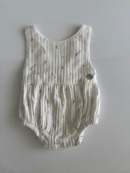 Lavender Muslin Romper
