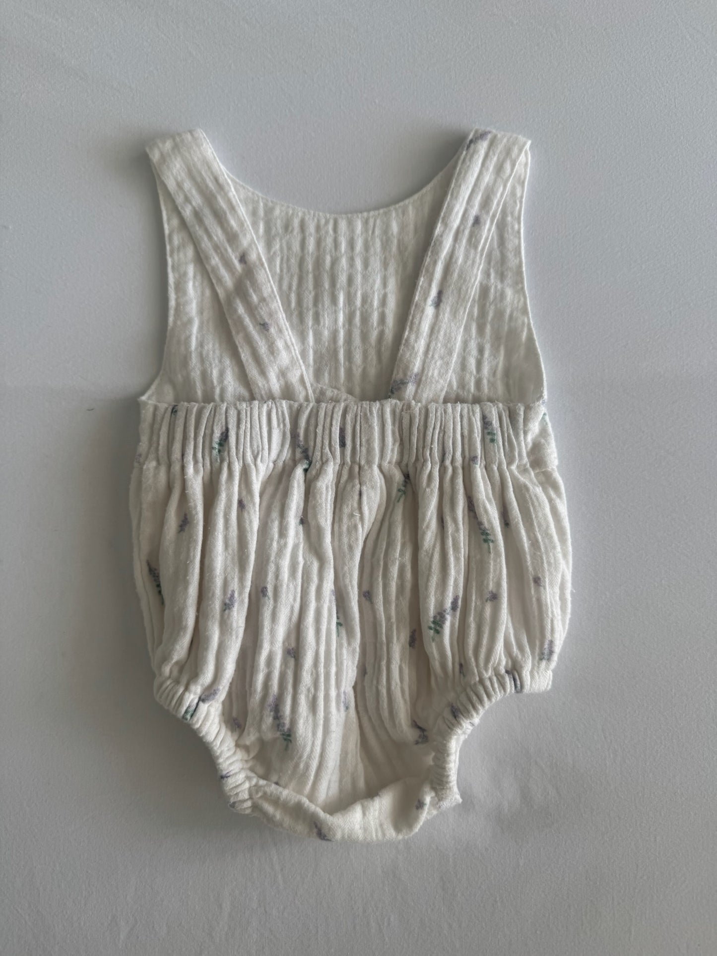 Lavender Muslin Romper