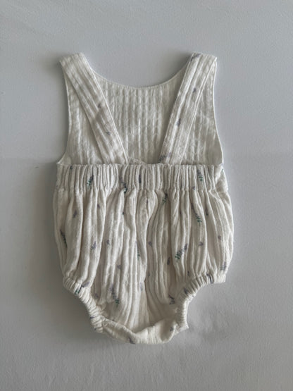 Lavender Muslin Romper