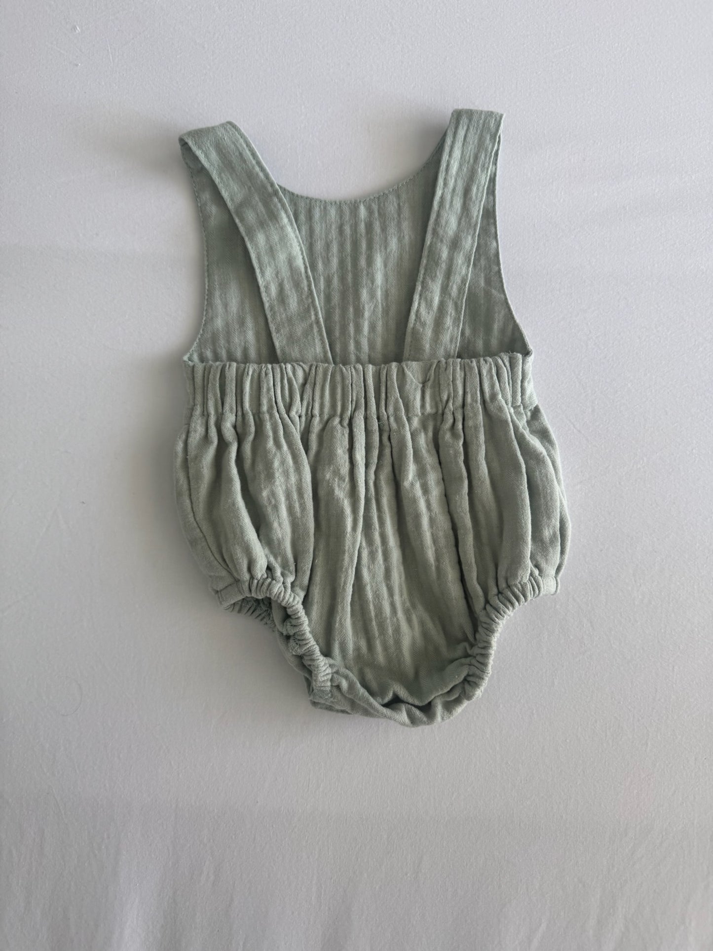 Sage Muslin Romper
