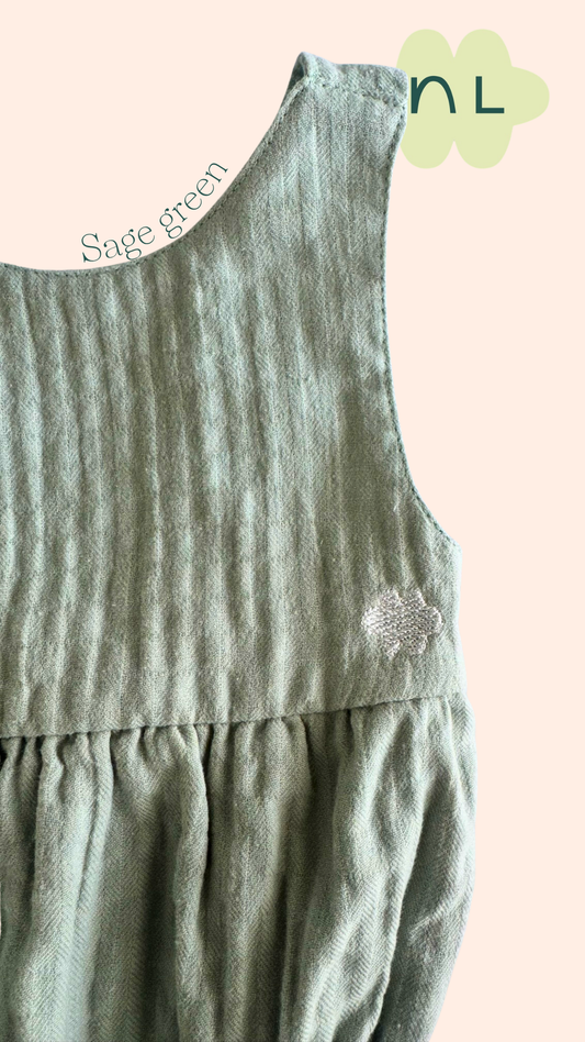 Sage Muslin Romper
