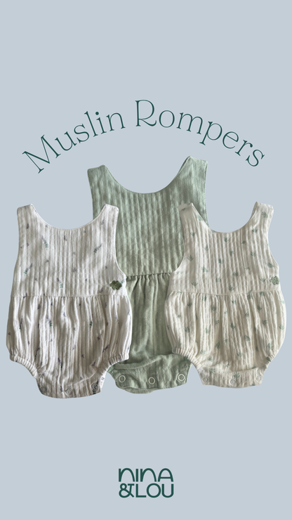Sage Muslin Romper
